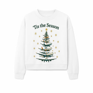 'Tis the Season Airplane Christmas Tree Graphic Tee - Holiday Travel Shirt for Pilots and Aviation Enthusiasts - Sweatshirt 1758254658849.jpg