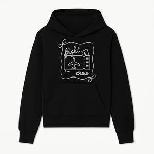 Flight Crew Design with Airplane and Ticket - Perfect for Plane Enthusiasts, Travel Lovers, and Flight Attendant Gifts - Hoodie 1758254660006.jpg