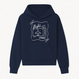 Flight Crew Design with Airplane and Ticket - Perfect for Plane Enthusiasts, Travel Lovers, and Flight Attendant Gifts - Hoodie 1758254661223.jpg