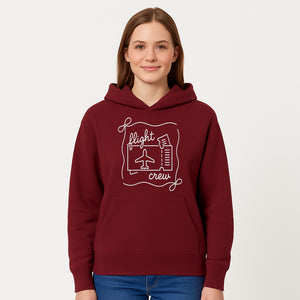 Flight Crew Design with Airplane and Ticket - Perfect for Plane Enthusiasts, Travel Lovers, and Flight Attendant Gifts - Hoodie 1758254663159.jpg