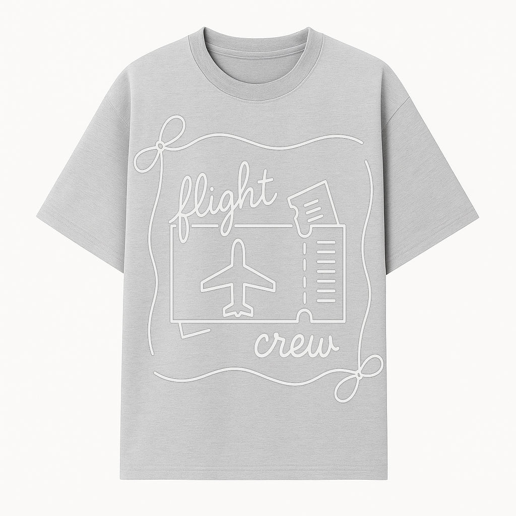 Flight Crew Design with Airplane and Ticket - Perfect for Plane Enthusiasts, Travel Lovers, and Flight Attendant Gifts - T-shirt 1758254663308.jpg