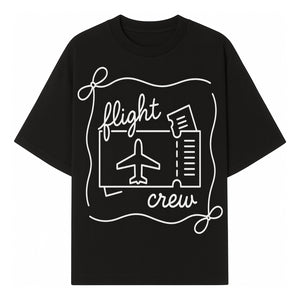 Flight Crew Design with Airplane and Ticket - Perfect for Plane Enthusiasts, Travel Lovers, and Flight Attendant Gifts - T-shirt 1758254663502.jpg