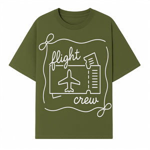 Flight Crew Design with Airplane and Ticket - Perfect for Plane Enthusiasts, Travel Lovers, and Flight Attendant Gifts - T-shirt 1758254663829.jpg