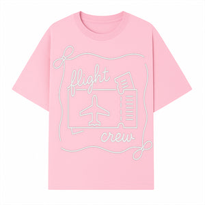 Flight Crew Design with Airplane and Ticket - Perfect for Plane Enthusiasts, Travel Lovers, and Flight Attendant Gifts - T-shirt 1758254664246.jpg