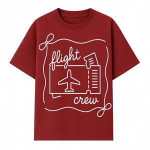 Flight Crew Design with Airplane and Ticket - Perfect for Plane Enthusiasts, Travel Lovers, and Flight Attendant Gifts - T-shirt 1758254664390.jpg