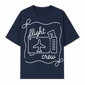 Flight Crew Design with Airplane and Ticket - Perfect for Plane Enthusiasts, Travel Lovers, and Flight Attendant Gifts - T-shirt 1758254664567.jpg