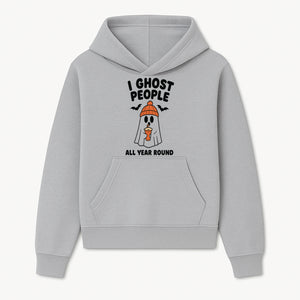 I Ghost People All Year Round - Cute Halloween Ghost with Coffee, Spooky Decor, Fun Ghost Theme, Autumn Apparel, Gift Idea - Hoodie 1758254664647.jpg