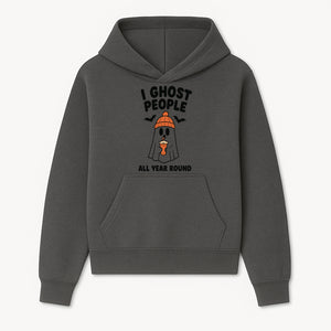 I Ghost People All Year Round - Cute Halloween Ghost with Coffee, Spooky Decor, Fun Ghost Theme, Autumn Apparel, Gift Idea - Hoodie 1758254664969.jpg