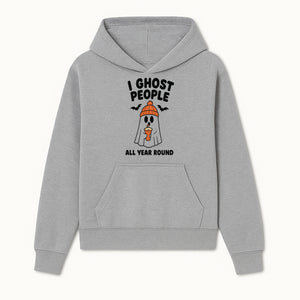 I Ghost People All Year Round - Cute Halloween Ghost with Coffee, Spooky Decor, Fun Ghost Theme, Autumn Apparel, Gift Idea - Hoodie 1758254665325.jpg