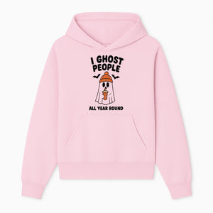 I Ghost People All Year Round - Cute Halloween Ghost with Coffee, Spooky Decor, Fun Ghost Theme, Autumn Apparel, Gift Idea - Hoodie 1758254665673.jpg