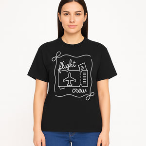 Flight Crew Design with Airplane and Ticket - Perfect for Plane Enthusiasts, Travel Lovers, and Flight Attendant Gifts - T-shirt 1758254666397.jpg