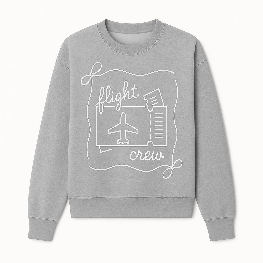 Flight Crew Design with Airplane and Ticket - Perfect for Plane Enthusiasts, Travel Lovers, and Flight Attendant Gifts - Sweatshirt 1758254666558.jpg