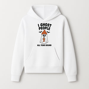 I Ghost People All Year Round - Cute Halloween Ghost with Coffee, Spooky Decor, Fun Ghost Theme, Autumn Apparel, Gift Idea - Hoodie 1758254666601.jpg