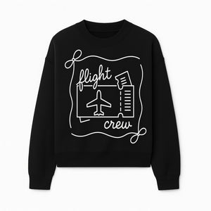 Flight Crew Design with Airplane and Ticket - Perfect for Plane Enthusiasts, Travel Lovers, and Flight Attendant Gifts - Sweatshirt 1758254666710.jpg