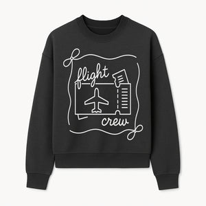 Flight Crew Design with Airplane and Ticket - Perfect for Plane Enthusiasts, Travel Lovers, and Flight Attendant Gifts - Sweatshirt 1758254666871.jpg