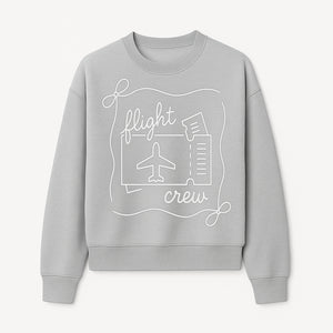 Flight Crew Design with Airplane and Ticket - Perfect for Plane Enthusiasts, Travel Lovers, and Flight Attendant Gifts - Sweatshirt 1758254667156.jpg