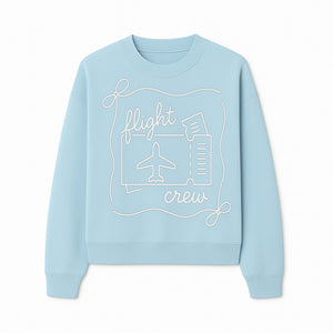 Flight Crew Design with Airplane and Ticket - Perfect for Plane Enthusiasts, Travel Lovers, and Flight Attendant Gifts - Sweatshirt 1758254667297.jpg