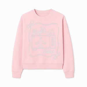 Flight Crew Design with Airplane and Ticket - Perfect for Plane Enthusiasts, Travel Lovers, and Flight Attendant Gifts - Sweatshirt 1758254667468.jpg