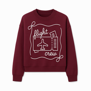 Flight Crew Design with Airplane and Ticket - Perfect for Plane Enthusiasts, Travel Lovers, and Flight Attendant Gifts - Sweatshirt 1758254667592.jpg