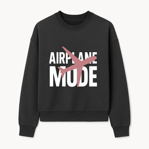Airplane Mode Graphic Tee, Travel Lover Shirt, Casual Wear, Unique Gift for Travelers, Plane Design, Fun Travel Apparel - Sweatshirt 1758254667738.jpg