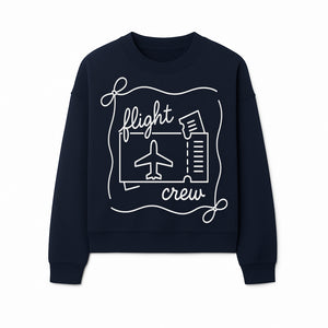 Flight Crew Design with Airplane and Ticket - Perfect for Plane Enthusiasts, Travel Lovers, and Flight Attendant Gifts - Sweatshirt 1758254667748.jpg