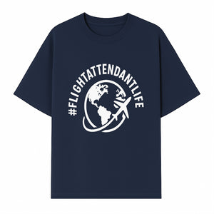  FlightAttendantLife T-Shirt | Travel Lover Gift | Airplane & Globe Design | Airline Crew Apparel | Jetsetter Clothing - T-shirt 1758254667856.jpg