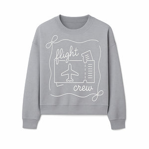 Flight Crew Design with Airplane and Ticket - Perfect for Plane Enthusiasts, Travel Lovers, and Flight Attendant Gifts - Sweatshirt 1758254668046.jpg