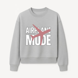 Airplane Mode Graphic Tee, Travel Lover Shirt, Casual Wear, Unique Gift for Travelers, Plane Design, Fun Travel Apparel - Sweatshirt 1758254668057.jpg
