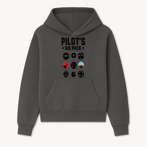 Pilot's Six Pack Gauge Design Printable Wall Art for Aviation Enthusiasts and Pilots, Flight Instruments Decor - Hoodie 1758254668120.jpg