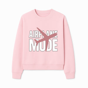 Airplane Mode Graphic Tee, Travel Lover Shirt, Casual Wear, Unique Gift for Travelers, Plane Design, Fun Travel Apparel - Sweatshirt 1758254668367.jpg