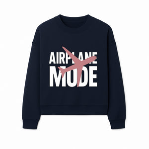 Airplane Mode Graphic Tee, Travel Lover Shirt, Casual Wear, Unique Gift for Travelers, Plane Design, Fun Travel Apparel - Sweatshirt 1758254668655.jpg