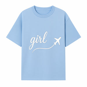 Traveling Girl Wall Art Print | Airplane Decor for Adventurous Girls | Inspirational Home Decor - T-shirt 1758254669452.jpg