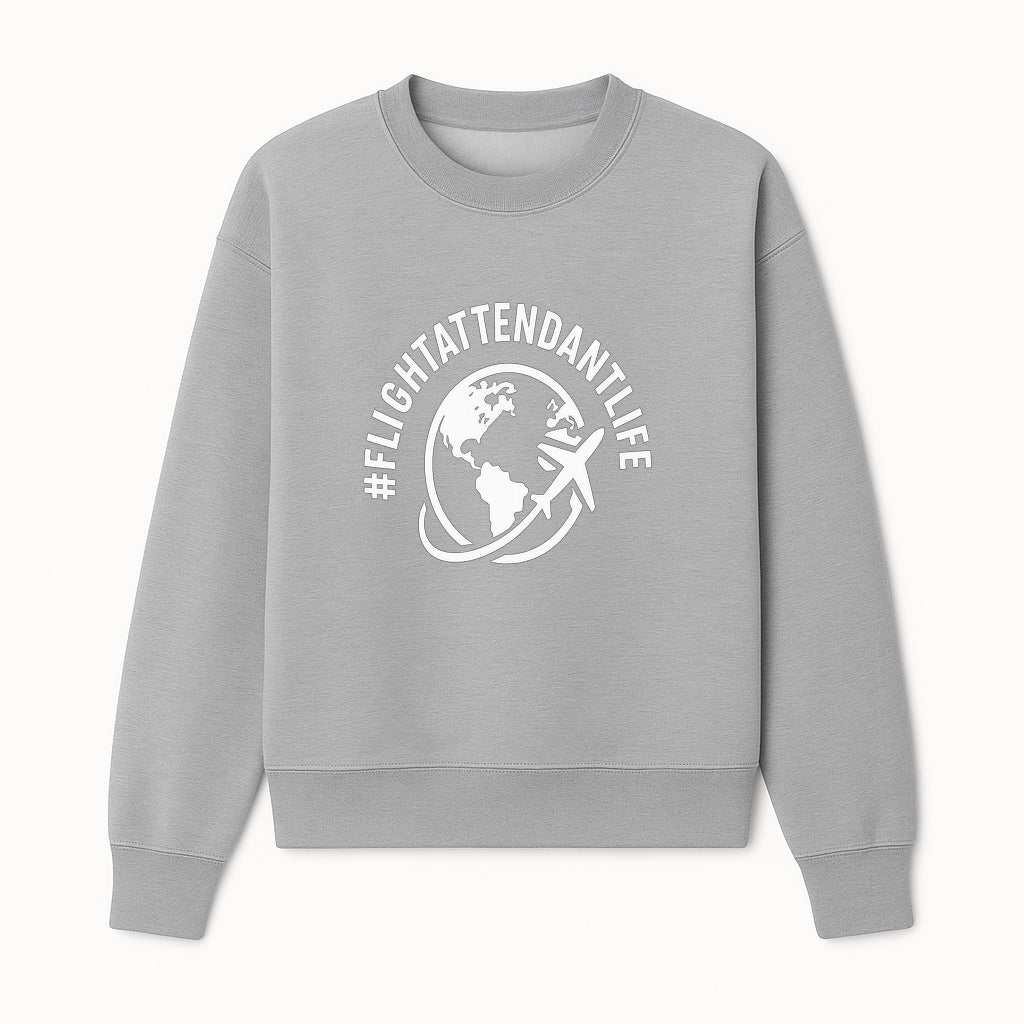  FlightAttendantLife T-Shirt | Travel Lover Gift | Airplane & Globe Design | Airline Crew Apparel | Jetsetter Clothing - Sweatshirt 1758254669846.jpg