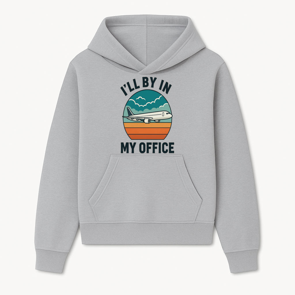 Airplane Graphic Tee - I'll Be In My Office Travel Shirt for Adventure Lovers, Aviation Enthusiasts, Gift Idea for Travelers - Hoodie 1758254670141.jpg