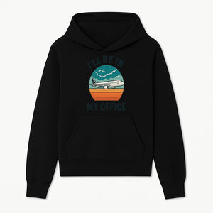 Airplane Graphic Tee - I'll Be In My Office Travel Shirt for Adventure Lovers, Aviation Enthusiasts, Gift Idea for Travelers - Hoodie 1758254670310.jpg