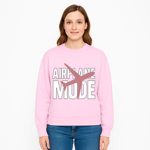 Airplane Mode Graphic Tee, Travel Lover Shirt, Casual Wear, Unique Gift for Travelers, Plane Design, Fun Travel Apparel - Sweatshirt 1758254670484.jpg