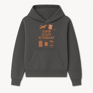 Super Flight Attendant Travel Design - Airplane, Passport, Coffee, Luggage - Perfect Gift for Flight Crew and Travelers - Hoodie 1758254670695.jpg