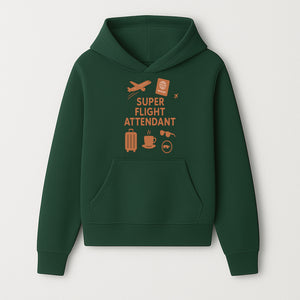 Super Flight Attendant Travel Design - Airplane, Passport, Coffee, Luggage - Perfect Gift for Flight Crew and Travelers - Hoodie 1758254670843.jpg