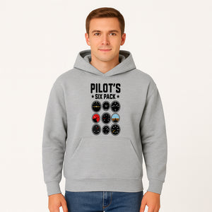 Pilot's Six Pack Gauge Design Printable Wall Art for Aviation Enthusiasts and Pilots, Flight Instruments Decor - Hoodie 1758254670877.jpg