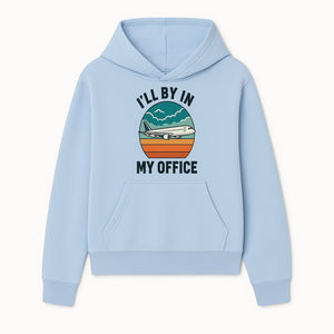 Airplane Graphic Tee - I'll Be In My Office Travel Shirt for Adventure Lovers, Aviation Enthusiasts, Gift Idea for Travelers - Hoodie 1758254670972.jpg