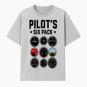 Pilot's Six Pack Gauge Design Printable Wall Art for Aviation Enthusiasts and Pilots, Flight Instruments Decor - T-shirt 1758254671179.jpg