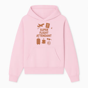 Super Flight Attendant Travel Design - Airplane, Passport, Coffee, Luggage - Perfect Gift for Flight Crew and Travelers - Hoodie 1758254671366.jpg