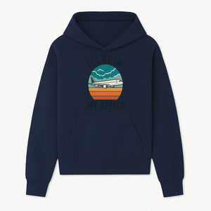 Airplane Graphic Tee - I'll Be In My Office Travel Shirt for Adventure Lovers, Aviation Enthusiasts, Gift Idea for Travelers - Hoodie 1758254671454.jpg