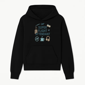 Super Flight Attendant T-Shirt with Airplane & Travel Icons for Aviation Lovers, Flight Crew Gifts, and Travel Enthusiasts - Hoodie 1758254671494.jpg