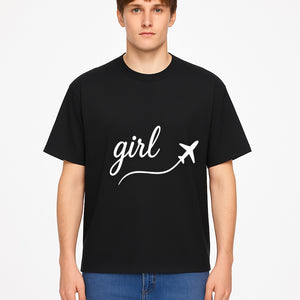 Traveling Girl Wall Art Print | Airplane Decor for Adventurous Girls | Inspirational Home Decor - T-shirt 1758254671545.jpg