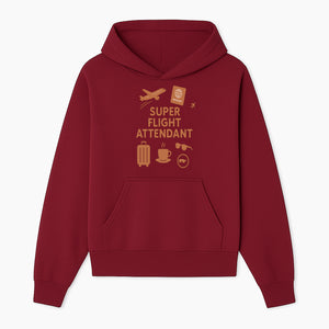 Super Flight Attendant Travel Design - Airplane, Passport, Coffee, Luggage - Perfect Gift for Flight Crew and Travelers - Hoodie 1758254671553.jpg