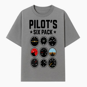 Pilot's Six Pack Gauge Design Printable Wall Art for Aviation Enthusiasts and Pilots, Flight Instruments Decor - T-shirt 1758254671754.jpg