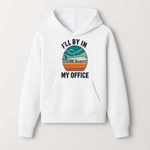 Airplane Graphic Tee - I'll Be In My Office Travel Shirt for Adventure Lovers, Aviation Enthusiasts, Gift Idea for Travelers - Hoodie 1758254671886.jpg
