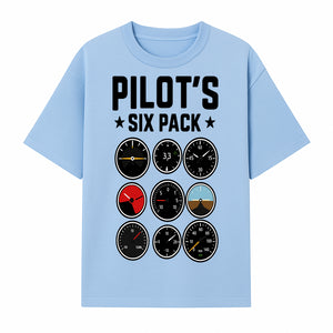 Pilot's Six Pack Gauge Design Printable Wall Art for Aviation Enthusiasts and Pilots, Flight Instruments Decor - T-shirt 1758254671905.jpg