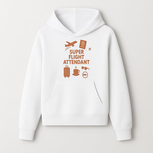 Super Flight Attendant Travel Design - Airplane, Passport, Coffee, Luggage - Perfect Gift for Flight Crew and Travelers - Hoodie 1758254672225.jpg